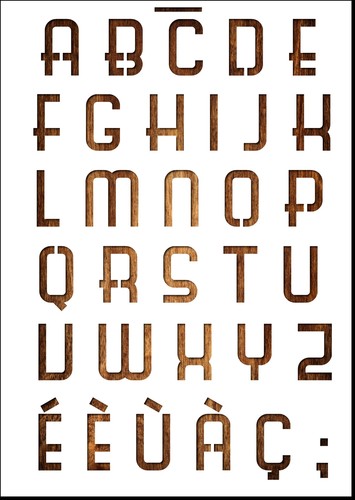 Pochoir plastique mylar - a4,