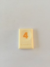 Tuile chiffre 4 quatre orange