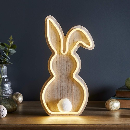 Lampe néon table - de, lapin