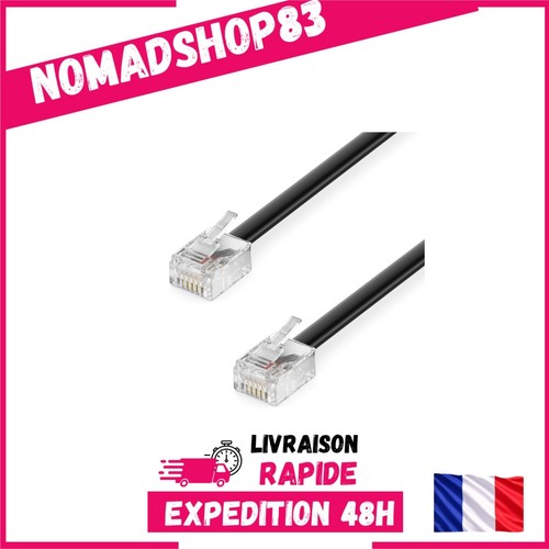 Câble téléphonique rj11 - rj11, 1m