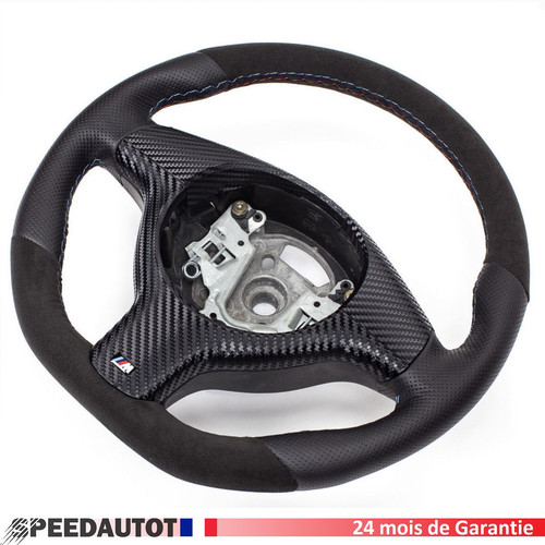 Volant cuir alcantara aplati - volant,