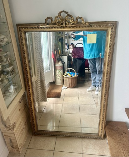 Miroir ancien glace biseauté - glace,