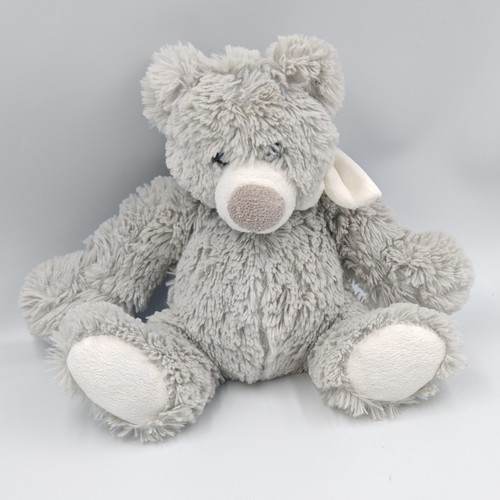 Doudou ours gris blanc enesco - doudou,
