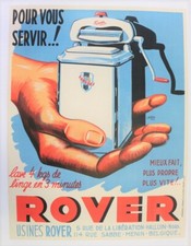 AFFICHE ANCIENNE ROVER 1955