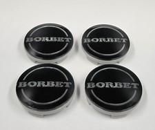 4x Borbet classic hub cap black 60 mm hub cap wheel cover (59 mm)