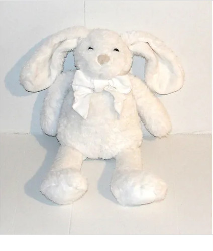 Doudou peluche lapin blanc - lapin,