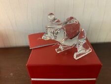 Baccarat Crystal Ice Skate Bear