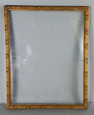 Cadre ancien +verre 36,5x29 cm, feuillure: 34x27 cm bois stuc doré C796