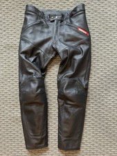 Dainese Ducati Company Leather Motorcycle Race Pants Full Zip CE Armor Men Eu 54