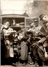 Soldiers, Military Canteen Car, 1902 Vintage Silver Print Print 