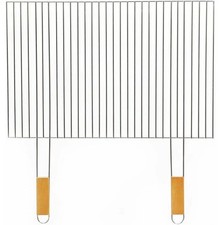 Grille barbecue rectangulaire 60 x 40 cm manche bois SOMAGIC