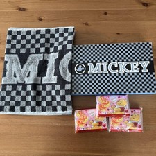 Mickey Jacquard Shower Towel, Winnie the Pooh Tissue, Checker Pattern