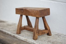 Vintage stool, wooden stool, antique stool, plant holder, small bench