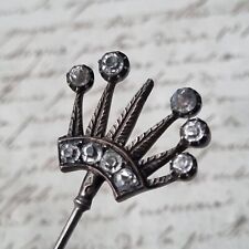 Epingle Couronne Argent XIXè  Royalisme Silver Tie Pin 19thC