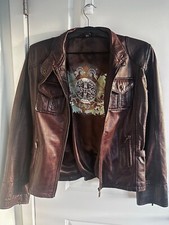 VINTAGE VENTIUNO SHEEP LEATHER JACKET - SLIM FIT - SIZE 8 US 