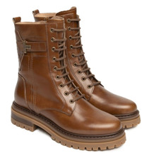 NERO GIARDINI I514834D 400 Bottes Anfibie Femme Lacs Zip Cuir