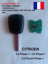 Clé Citroen vierge avec
