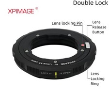 XPimage Double Locking Adapter for Leica M Lens to Hasselblad XCD X1D X2D Camera