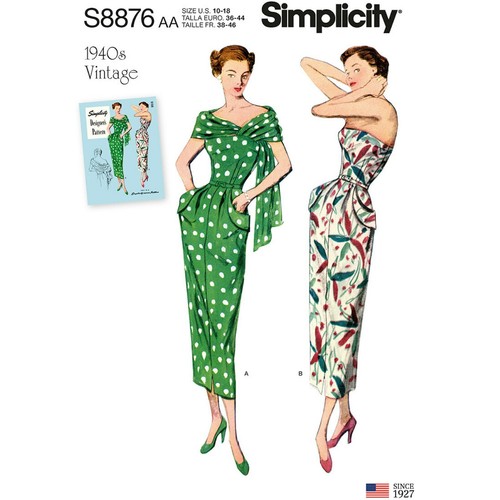 Simplicité 8876 robe vintage - simplicité,