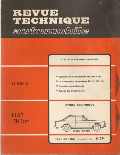 Revue technique automobile - technique,