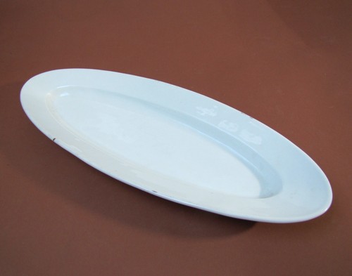 Antique white fish dish cm - white, 50