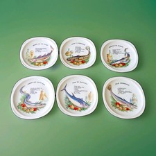 6 assiettes recette de poisson en porcelaine du val du cher