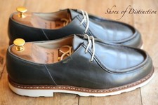 Paraboot Michael French Handmade Navy Blue Leather Derby Shoes UK 10.5 US 11.5