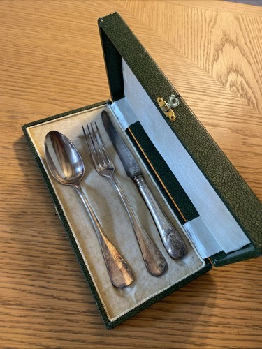 Antique silver metal cutlery - silver,