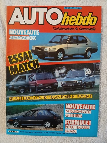 Auto hebdo 426 - auto, 28/6/1984