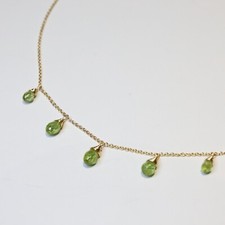 collier gold filled en pierre