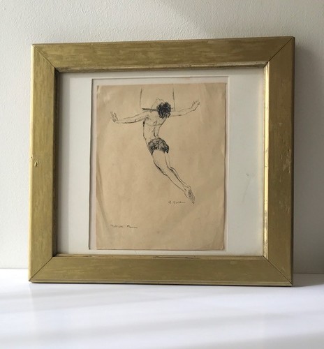 Tableau trapéziste signé