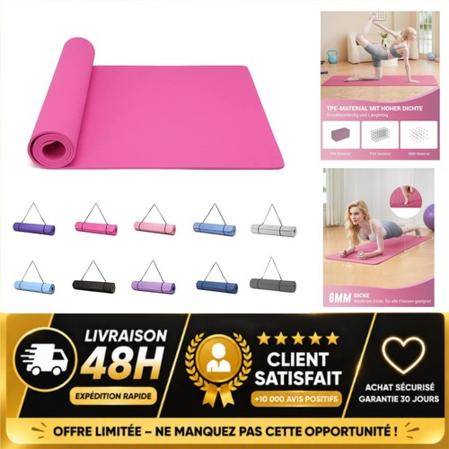 Tapis yoga antidérapant - tapis,