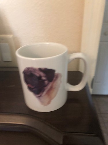 Pug coffee cup mug bow - coffee,