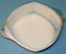 Plat à four carré céramique anses têtes d'oies nuances bleues 3,5 litres