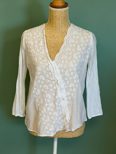 Blouse blanche broderie
