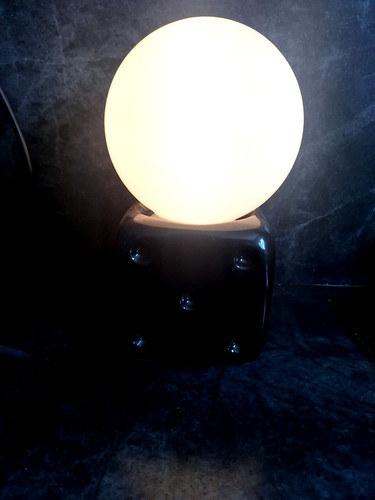 Lampe sculpture dé vintage - sculpture,