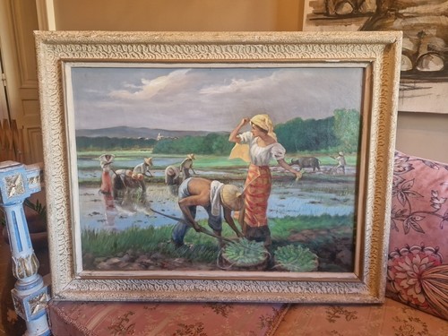 Ancienne grande peinture - ancienne,
