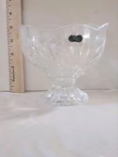 Candy Pedestal Bowl Cristal JG Durand France Crystal 24 Lead Glass Beautiful 5"