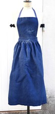 Antique Indigo Linen Workwear Apron