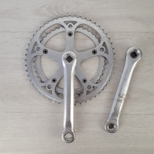 Pédalier double Stronglight 52/42 en aluminium vélo vintage 9/16x20 1980s France