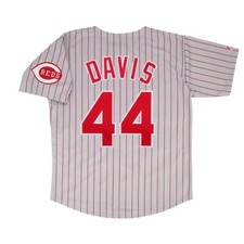 Eric Davis 1996 Cincinnati Reds Grey Road Jersey w/ Team Patch Men's (S-3XL)