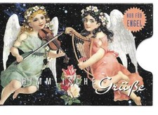 RARE PHONE CARD CASE - ANGEL: VIOLIN HARP ART / CARD BOX PHONECARD