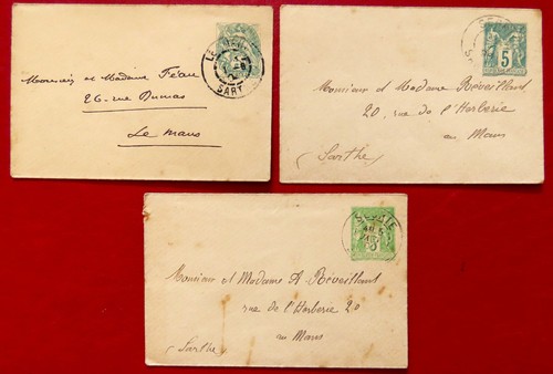Lot 3 entiers postaux - de,