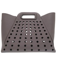 AUTHENTIC DELVAUX AA0691AQY0AZGPA 2WAY L'Airess MM Tote Bag Stone Leather