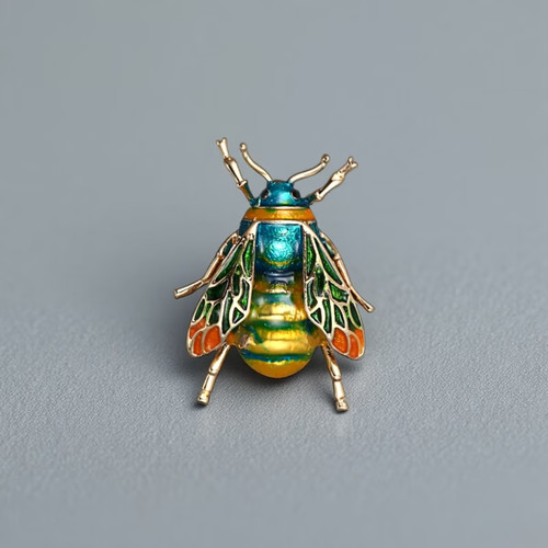 Broche abeille peinte la - à,