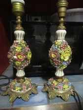 Capodimonte. Paire de lampes