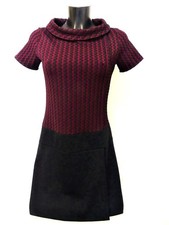 NEUVE, Robe REV D'ELLE, noire bordeaux, T 36/38