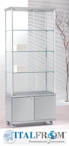 Vitrine verre h183x93x39 cm - en,