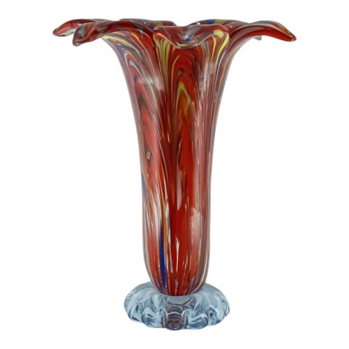 Vase verre murano rouge - vase,