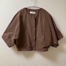 PESE RICO Brown No Collar Jacket Size 40 New Unused